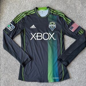 Seattle Sounders FC Jersey Mens Small Adidas Xbox Soccer Long Sleeve